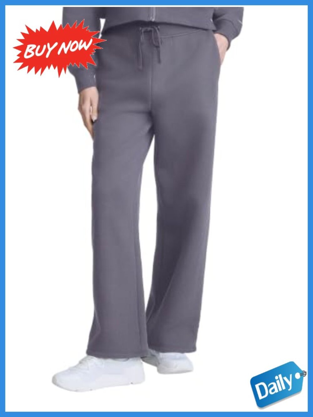 Champion Powerblend Fleece Wide Leg Sweatpants Mid Rise Pull On